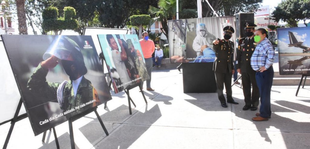 Ayuntamiento de Soledad inaugura exposición fotográfica del Ejército y la Fuerza Aérea Mexicana 