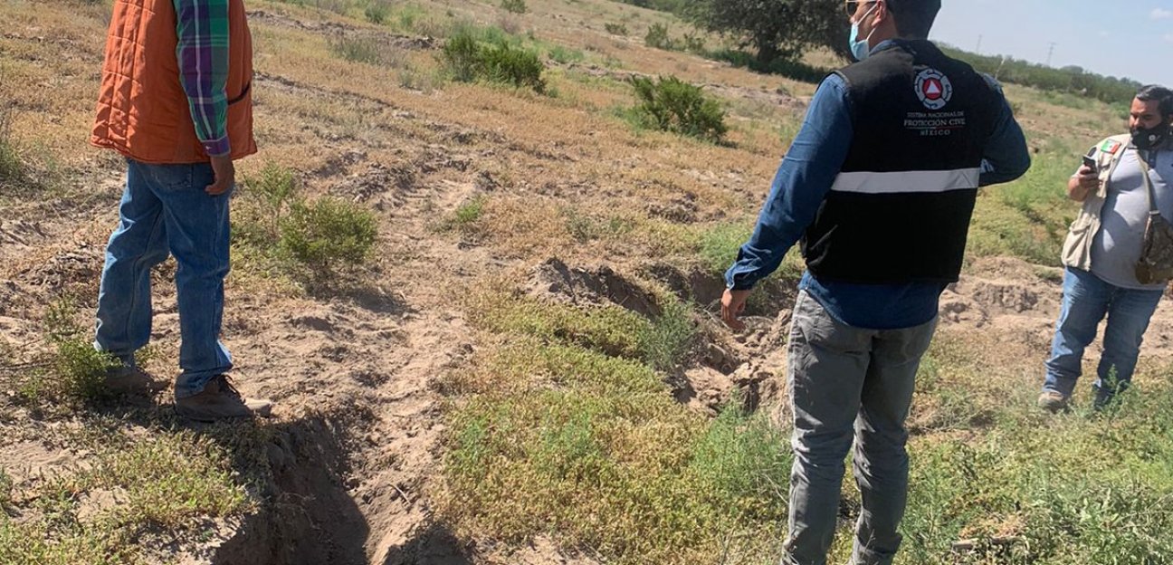 Desarrollo Rural en Soledad detecta aparición de una grieta en una parcela