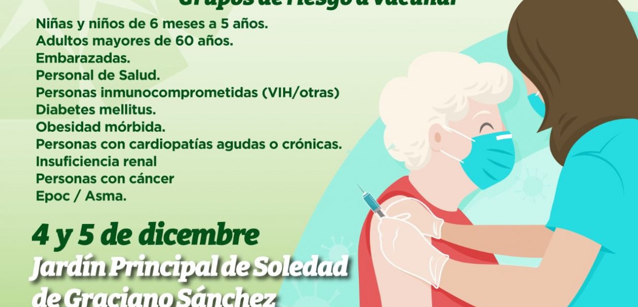 Invitan a soledenses a aplicarse la vacuna contra la influenza estacional 