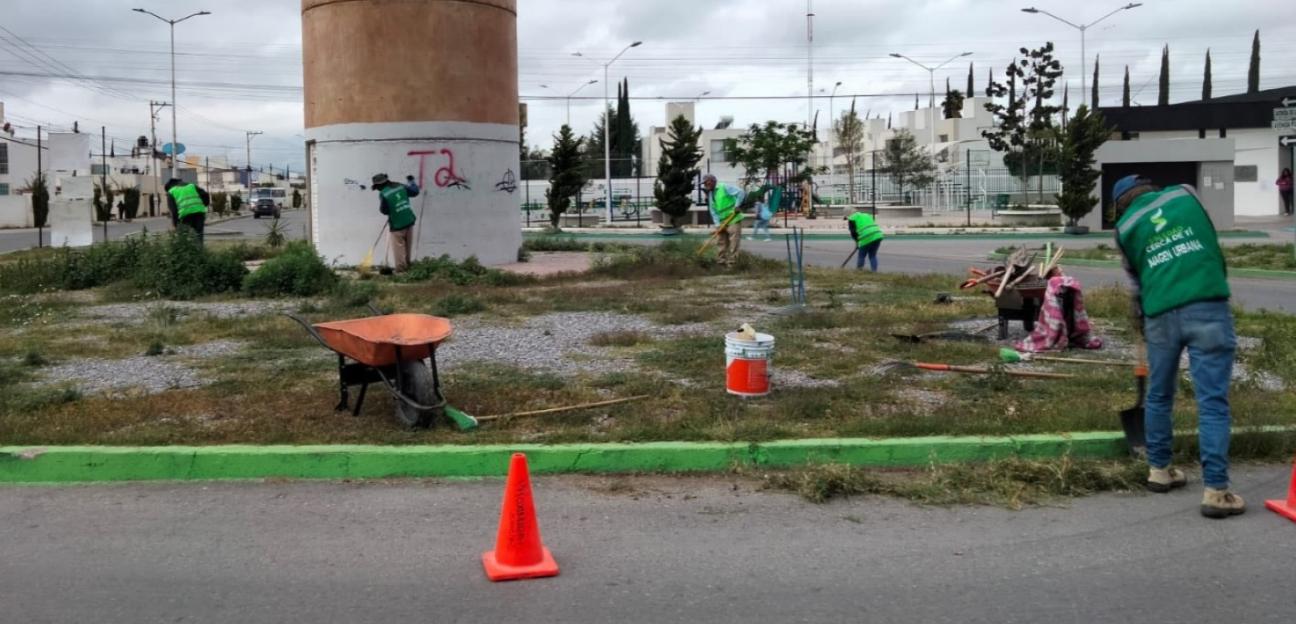 Ayuntamiento de Soledad aplicó labor intensiva de limpieza en el Fraccionamiento Puerta Real