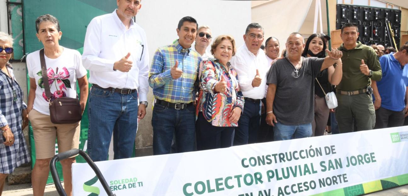 Más infraestructura hidráulica en Soledad: Alcalde Navarro Muñiz arranca otro colector pluvial