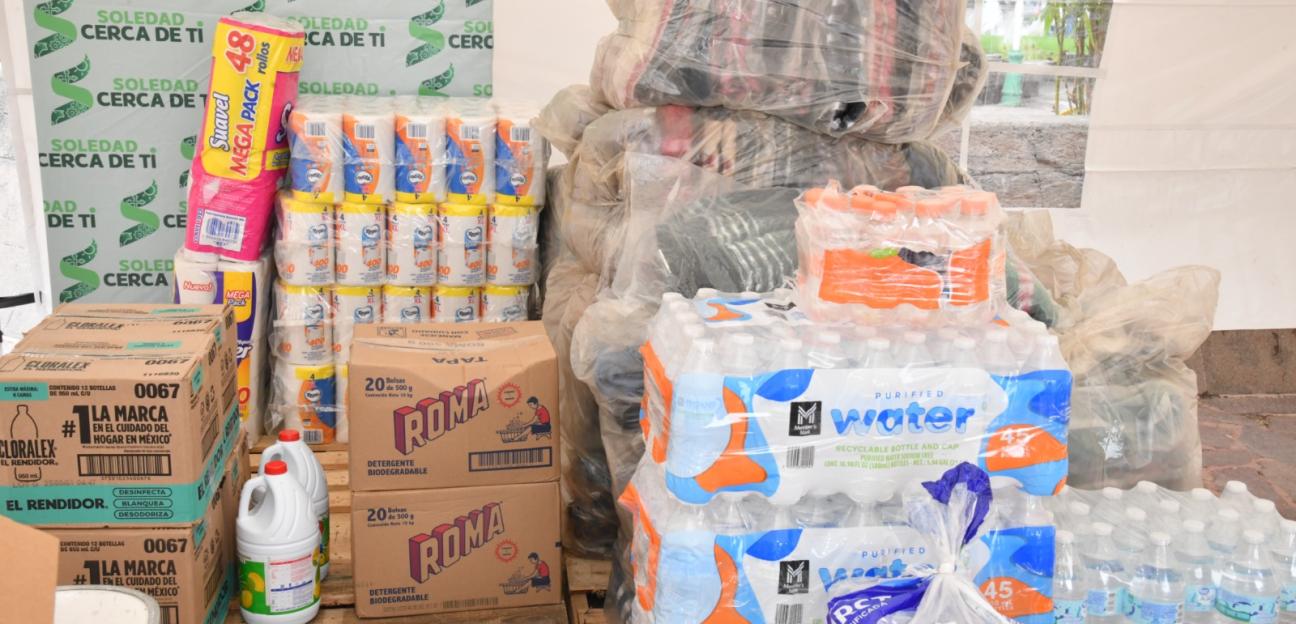 DIF Municipal de Soledad habilita centros comunitarios para recabar víveres para la zona Huasteca