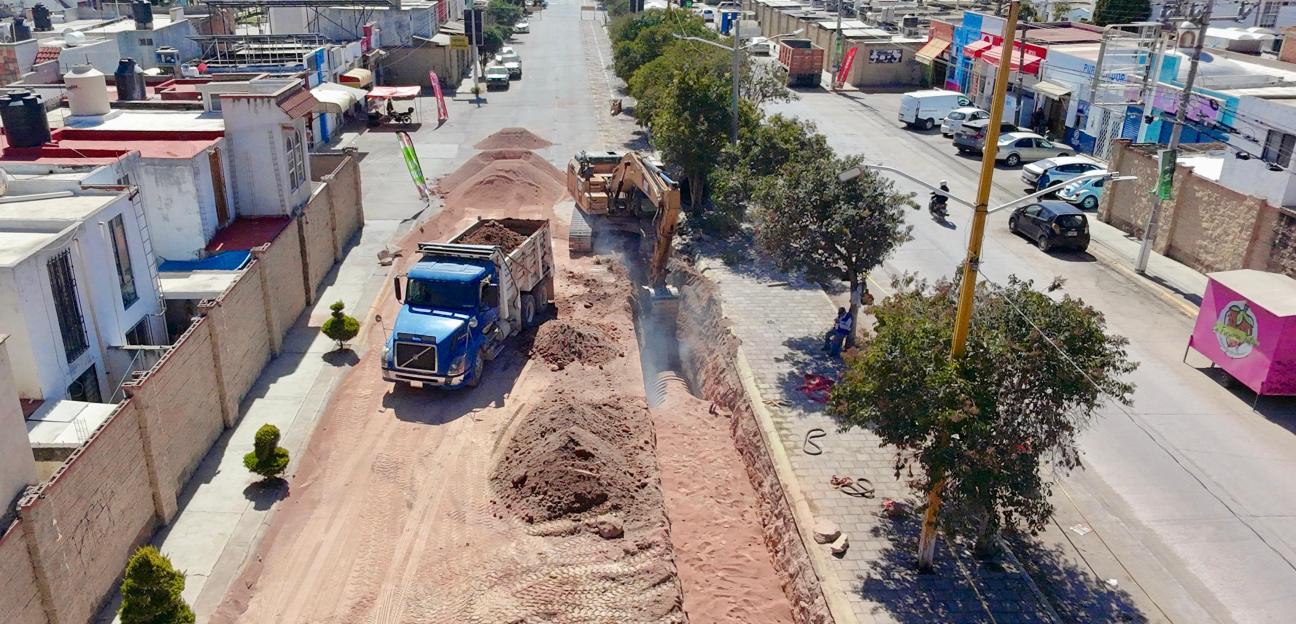 Con un 75 por ciento de avance, colector pluvial en Privadas de la Hacienda se proyecta como obra de alto beneficio social