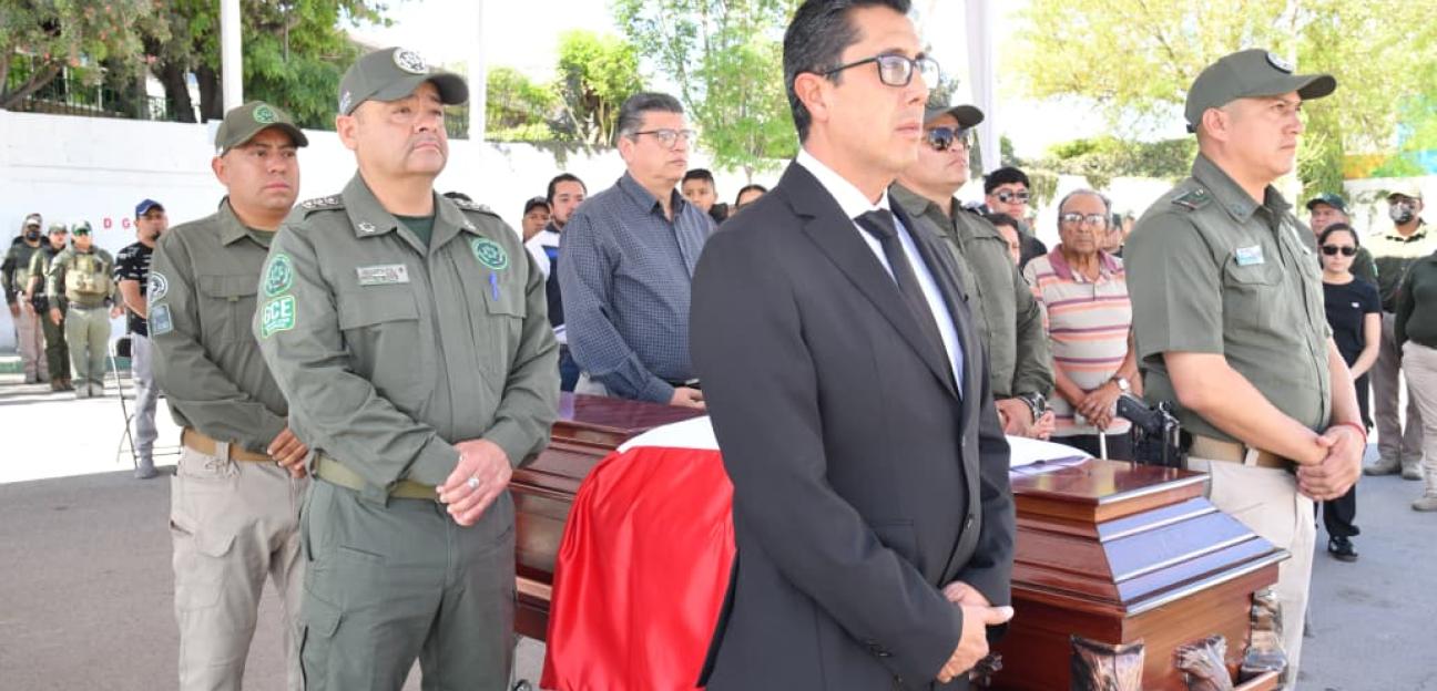 Soledad de Graciano Sánchez despide con ceremonia a policía caído en cumplimiento de su deber