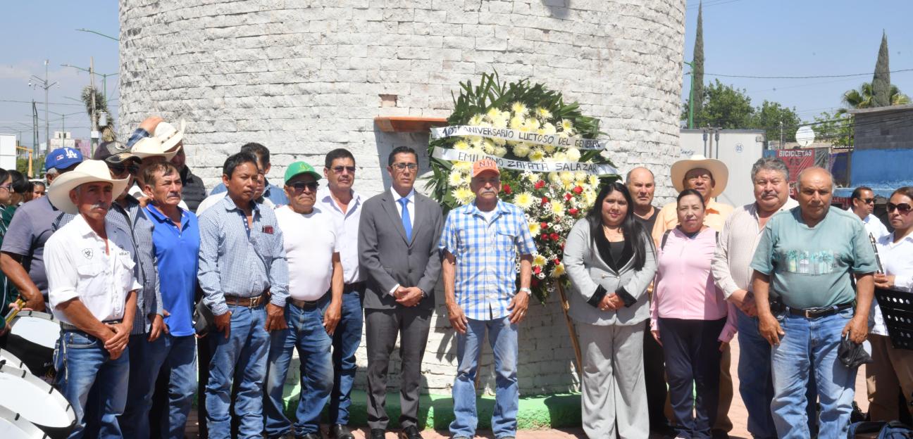 Ayuntamiento de Soledad honra legado de Emiliano Zapara en su 107 aniversario luctuoso